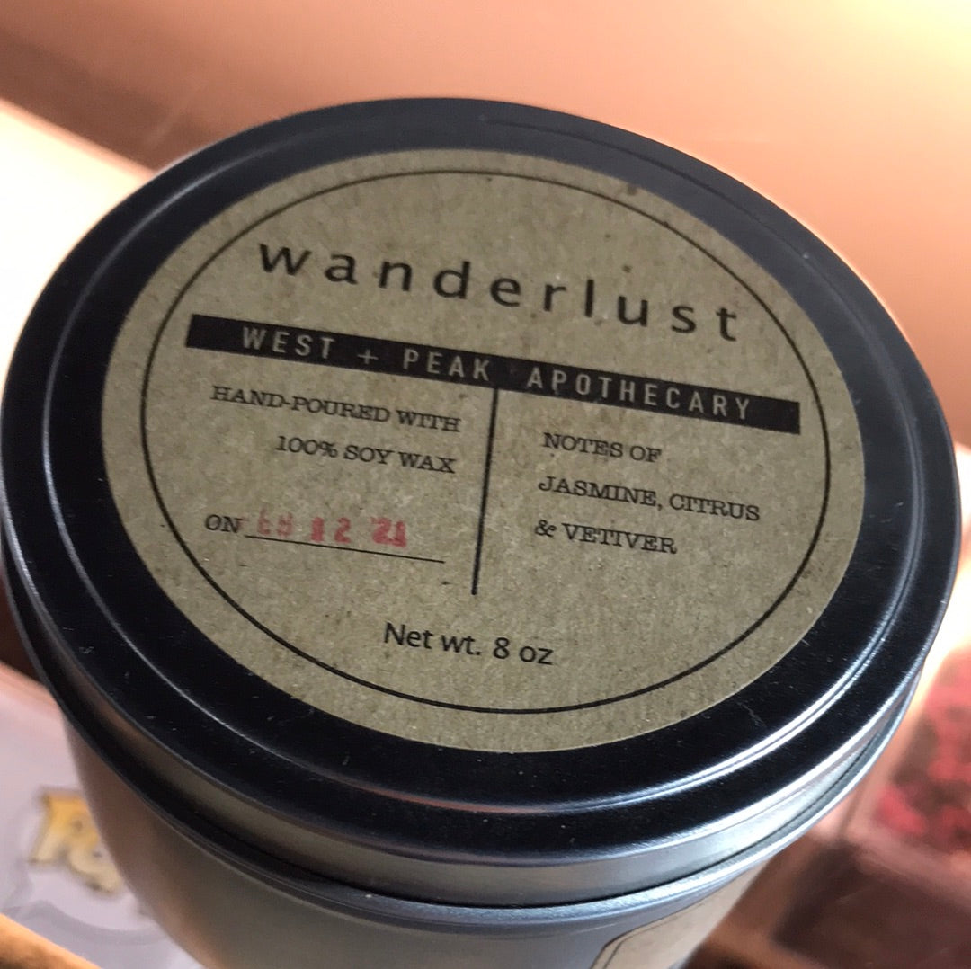 Wanderlust 8oz Tin Candle